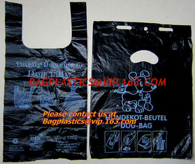 China Top quality discount pet cat packaging gusset t shirt bag, poop dog bags, cat bags, waste supplier