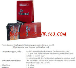China Charcoal paper sack, Foodstuff packing bag , Dextrose kraft bag, Charcoal paper sack, Citric acid packing bag supplier