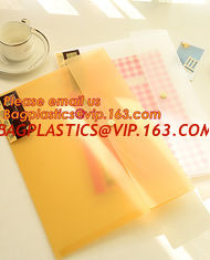 China A4 Double pockets PP document wallet plastic pockets file folder, A4 size L-shape file folder supplier