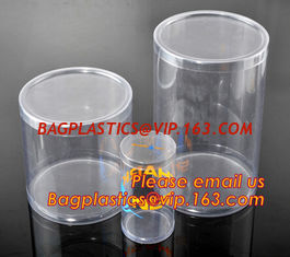 China round plastic tube,clear plastic round pet tubes,soft food grade PET round tube box supplier