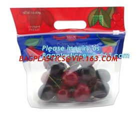 China Food service grape packing bag with slider/Red grapes packing bag/Plastic fruit bag, bag for fruit and vegetable package supplier