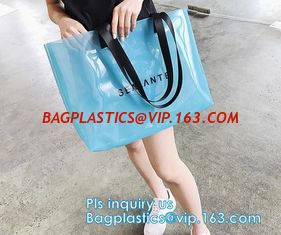China Plastic Waterproof Beach Bag, satchel handbag with a purse for women, Pockets And Zipper See Through PVC Tote Bag, carry supplier