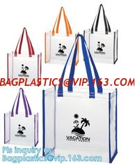 China beach bikini PVC tote handle plastic packaging bags, travel wash organizer bag handle zipper cosmetic bags, cosmetic bag supplier