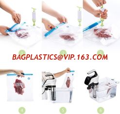 China Disposable Transparent Vacuum Sealer Food Storage Plastic Packaging Roll Bag for Food Sealed, Textured Food Freshness St supplier