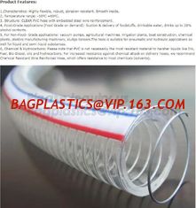China manufacture transparent pvc steel wire spiral reinforced water hose,coveying water, oil and powder in the factories, agr supplier