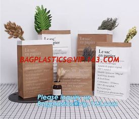 China Laudry kraft bags, clothes bags, pack Recycled brown kraft paper bag twisted handles shopping packaging kraft paper bag supplier