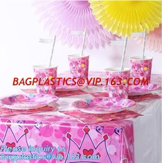 China Plastic PVC Transparent Round Table Cover Cloth,party table cover plastic tablecloth,Heavy Duty Disposable Plastic Table supplier