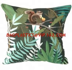 China latest design Wholesale Tropical Velvet and plants Digital printing decorative cushion cover,Custom digital print blank supplier