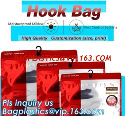China Stationery Set Transparent Plastic Bow Handle Hanger Zipper Lock Cosmetic Pvc Bag With k,Hanger Plastic Hook Bag f supplier