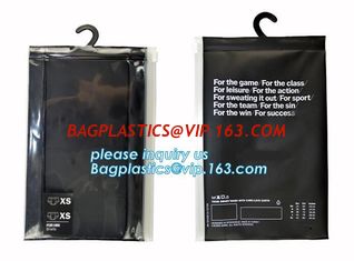 China custom printed aluminum foil lined hook hanger zip lock sock packaging bag,PVC bag/PVC hook bag /PVC hanger bag for Unde supplier