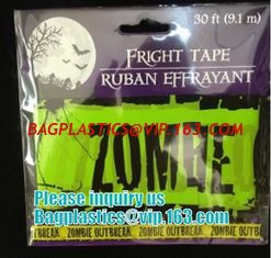 China Halloween Caution Tape , Custom Printing Caution Tape Halloween Banner,Halloween Caution Tape zebra tape bagease pack supplier