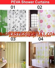 China Home goods pure white shower curtains with plastic hook, Custom Printed Shower Curtain, bathroom curtain bagplastics bag supplier