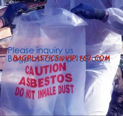 China Hazardous Waste Yellow Plastic Bag Asbestos Garbage Bag,large size thicker LDPE asbestos remove bags,asbestos garbage ba supplier