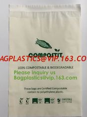 China Cheap factory direct biodegradable courier bags with EN13432 BPI OK compost home ASTM D6400 certificates BAGPLASTICS PAC supplier