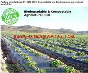 China Factory Manufacturer EN13432 100% Compostable and biodegradable Agricultural Mulch film, starch plant based wrap film pa supplier