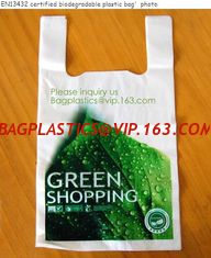China 100% Eco-friendly Material Certified PLA Compostable Bag,Corn Starch T Shirt Bag Meet EN13432 BPI Biodegradable And Comp supplier