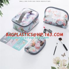 China Travel Luggage Pouch Custom Clear Transparent PVC Travel Toiletry Bag Make Up Cosmetic Bag,Vinyl Wash Beauty Cosmetic Tr supplier