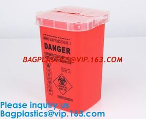 China Biohazard Plastic Sharps Container,Hospital Biohazard Medical Needle Disposable Plastic Safety Sharps Container supplier