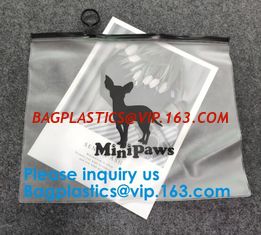 China Frosted k Bag EVA PVC Hanger Bag For Clothes Frost Drawstring Bag,Printed LDPE k Bags Slider Zip Lock Plasti supplier