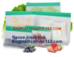 China Reusable PEVA Standing Bag for Food Storage and Milk,FDA Reusable Standing Storage Bag,Easy to Seal and Leakproof supplier
