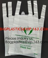 China Cheap T-Shirt Compostable Bags Biodegradable Bag For Food, T-Shirt Garment Plastic Bags Compostable 100% Biodegradable supplier