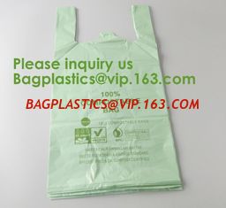 China Heavy Duty Compostable T-shirt Handle Tie Plastic Roll Garbage Bags Trash Bags, t shirt carry bags, bagease, bagplastics supplier