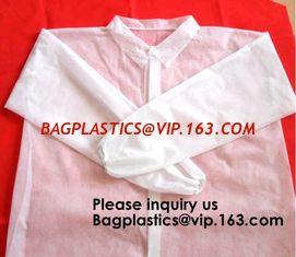 China SMS Disposable Hooded White Coveralls Suit Chemical Protective Elastic Wrist Zipper Front Closure, bagease, bagplastics supplier