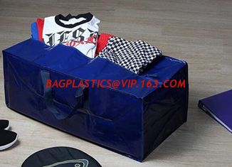 China Travel Tote Should Handle Bags, Grid Bag with Zipper 160 GSM Big PP Laminated Non Woven Zipper Bag Large Luggage Bag supplier