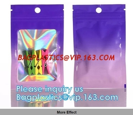China Gradient Color Laser Jewelry Sealed Ziplock Packing Bag, Mobile Phone Case, Acne Patch Cosmetic pouch bags supplier