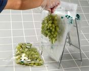 Fresh vegetable Grape Cherries transparent plastic Packaging Bag, Slider Zipper Cherry Packing Bags, GRAPE & CHERRY BAGS