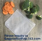 Food Snacks Extra Thick FDA Grade Leakproof Reusable PEVA Storage Bag,Seal Reusable PEVA Storage Bags ideal For Food Sna