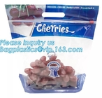 Fresh Fruit Packaging Bag, Grapes, Cherry, Strawberry Standing pouch With Breath Holes, Slider Storage Bag