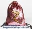 Amazon Hot Sale Strapping Mermaid Reversible Sequin Drawstring Bag, Wholesale Polyester Custom LOGO Sequin, Sequins, Paillet supplier