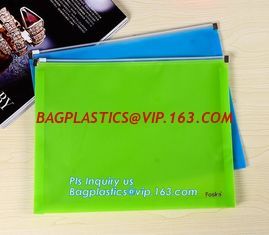 China slider zipper cosmetic makeup bag and pouch, Vinyl Pouch Bags With Zip,Plastic Zip Resealable Pouch, plastic stationery supplier