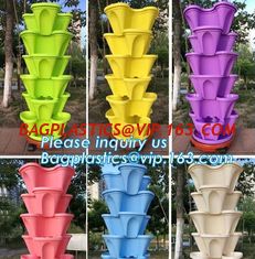 China strawberry vertical stackable planter plastic garden pots flower pot,PP material Mini plastic succulent pot for home gar supplier