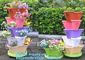 strawberry vertical stackable planter plastic garden pots flower pot,PP material Mini plastic succulent pot for home gar supplier